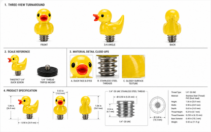 TwistPet 1/4 Inch Thread Screw Duck